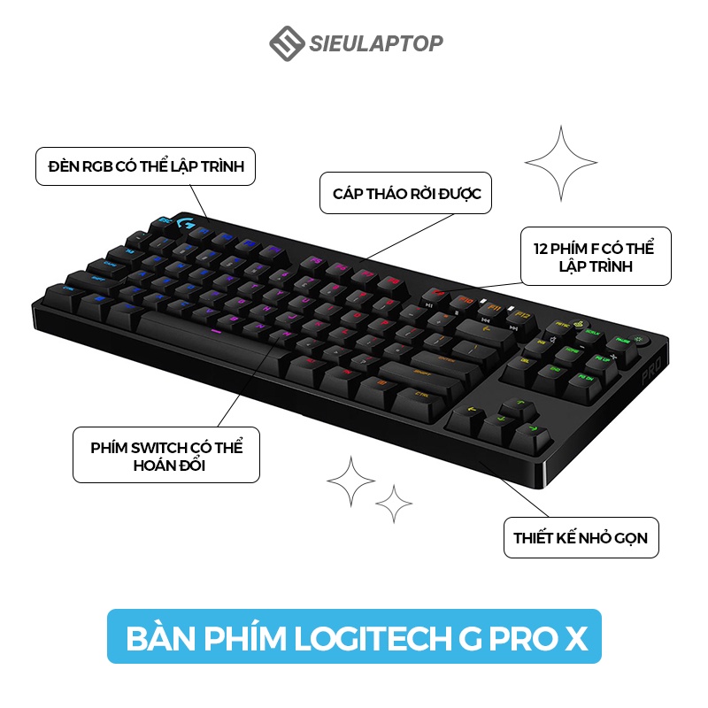 Bàn Phím Logitech G Pro X - Hàng Chính Hãng