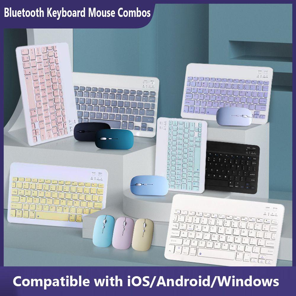 Bàn Phím Và Chuột không dây Bluetooth Siêu Mỏng Sạc Được Thời Trang Chuyên Nghiệp 7/10 inch