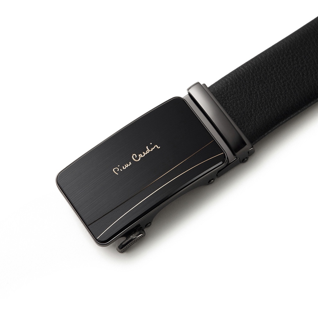 Thắt lưng pierre cardin mặt nhám logo vàng 70b