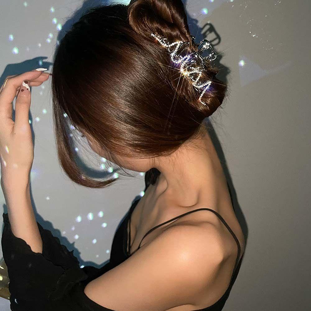 NICKOLAS Kẹp Tóc Hình Cá Mập Đính Đá Phong Cách Hàn Quốc