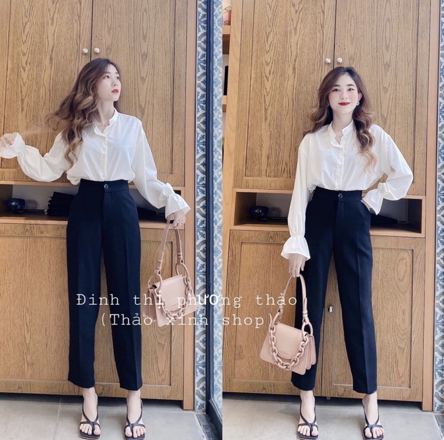 Siêu Hottrend🌸Quần Tây Cạp Siêu Cao_ Quần Baggy Trơn Fom Siêu Đẹp | BigBuy360 - bigbuy360.vn