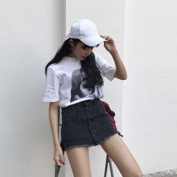 Chân váy jean nữ Emilyshop ulzzang