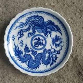 Đĩa thờ men lam phi 10