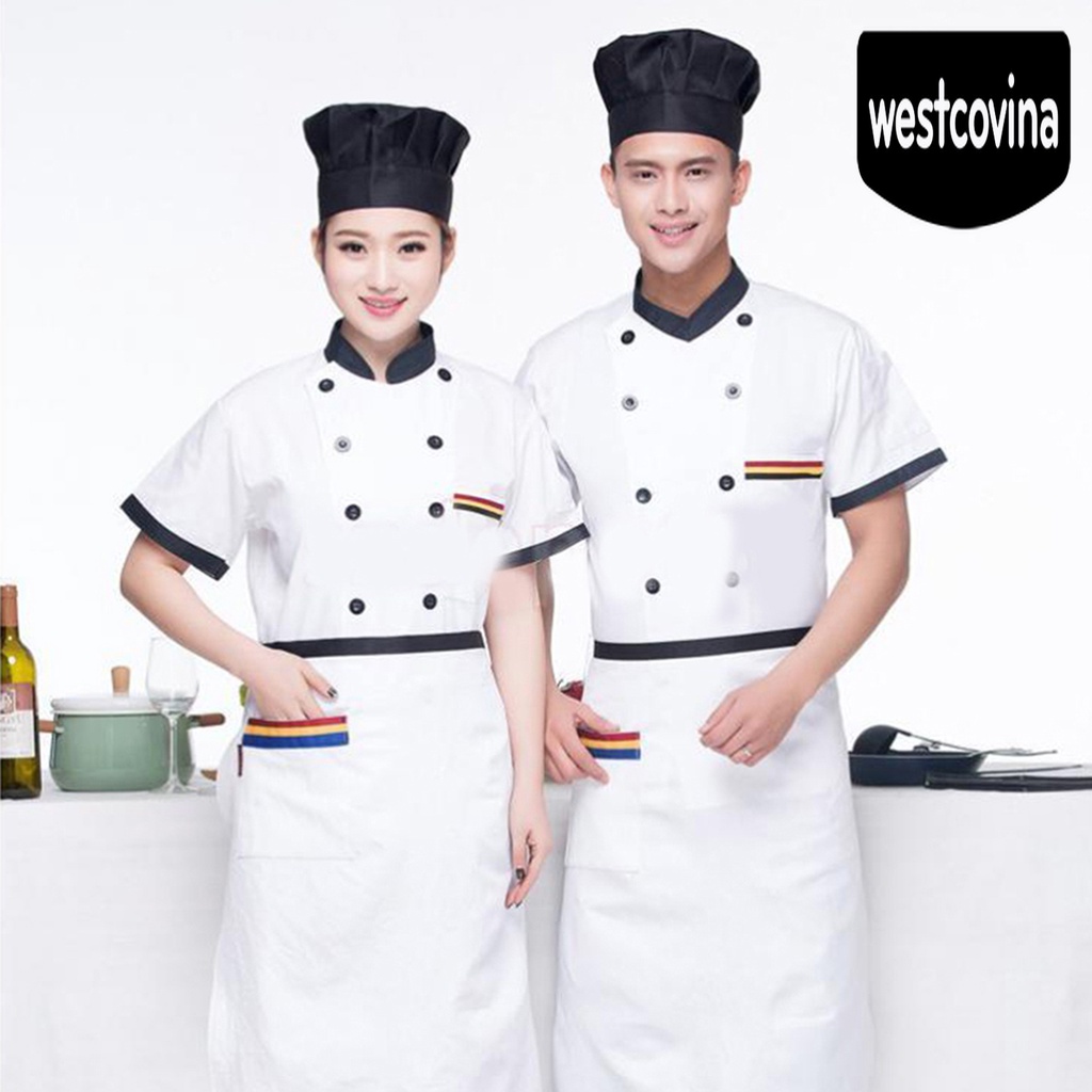 [Hot]☀ Áo Khoác Đầu Bếp Cổ Đứng Unisex