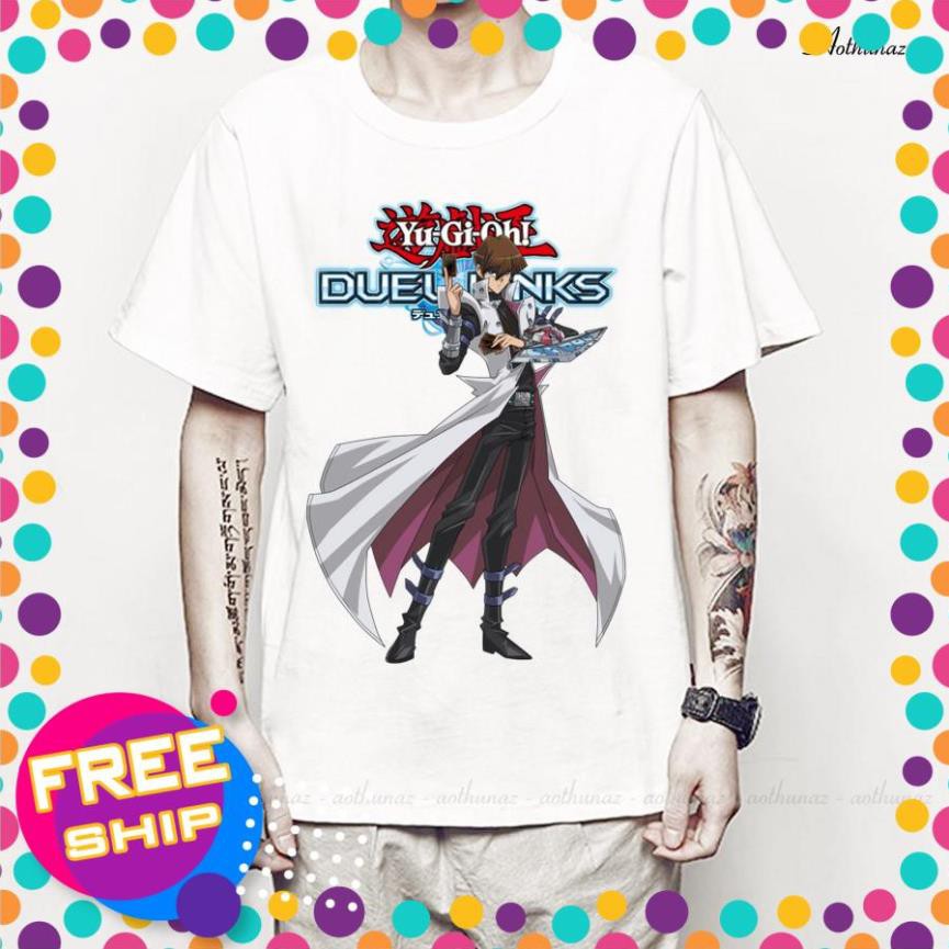 (GIÁ TỐT) Áo thun Anime Game Yugioh Duel Link Yugi Kaiba - Cotton Thái M2362