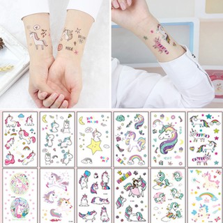 🦄Bảo Vệ Môi Trường Trẻ Em Chống Thấm Nước Hình Xăm Hoạt Hình Hình Hình Xăm Tạm Thời