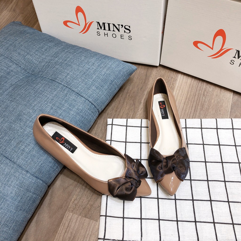 Min's Shoes - Giày Bệt Nơ B332 CàFê Bóng | BigBuy360 - bigbuy360.vn