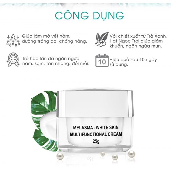 &lt;Nhận quà ngay&gt; Combo 3 sản phẩm Ngừa Nám Trắng Da KN Beauty Kem dưỡng 25g + Serum 30ml+ Sửa rữa mặt 100ml