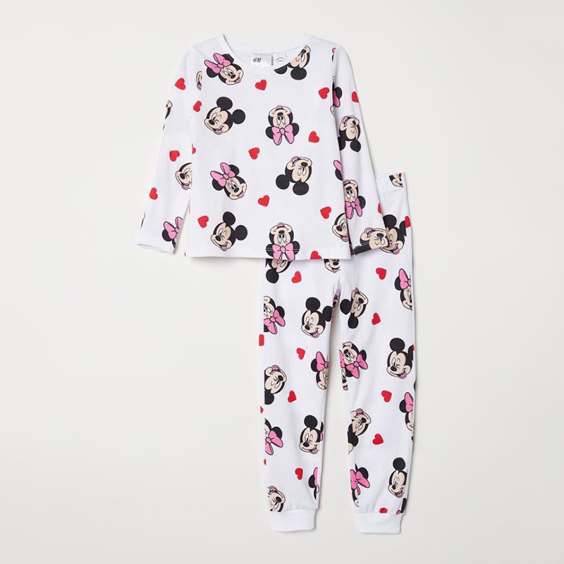 Bộ thun dài tay H&M cho bé gái 2 - 10 tuổi