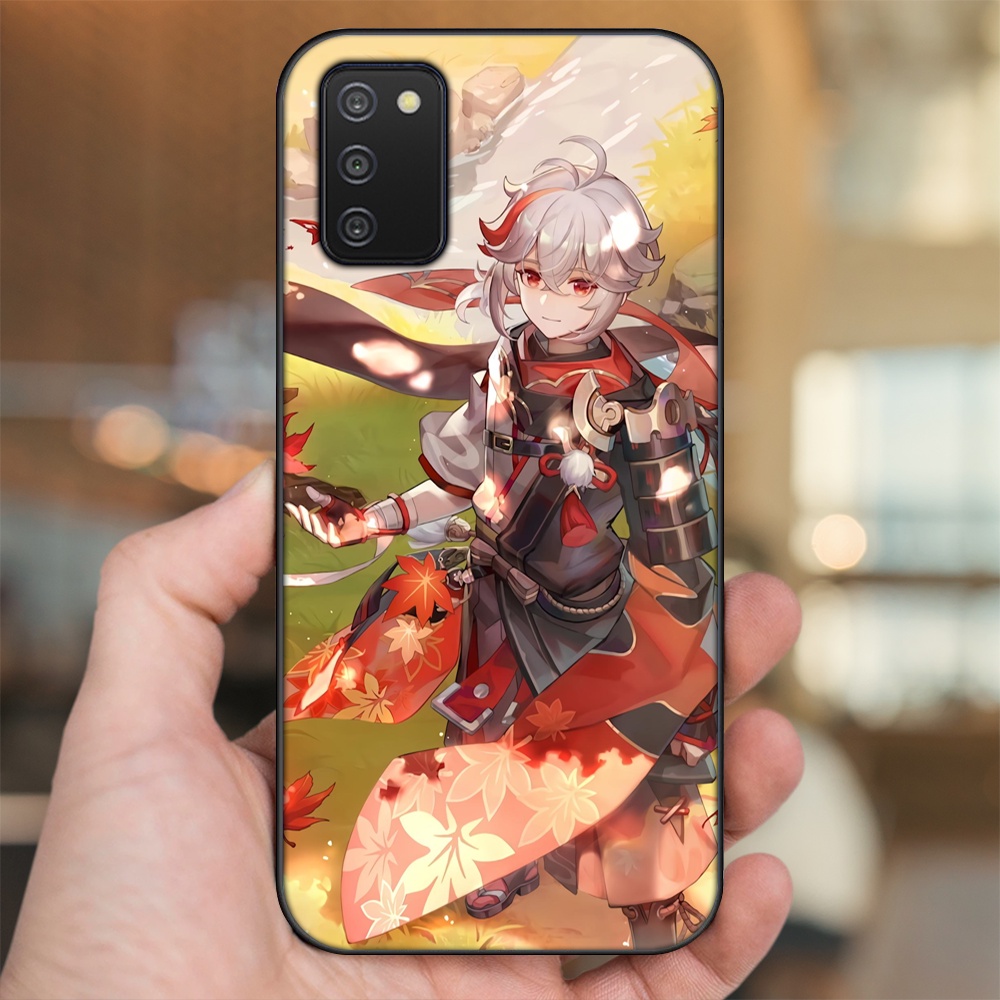 Ốp lưng Samsung A03S viền đen in hình Kazuha Genshin Impact