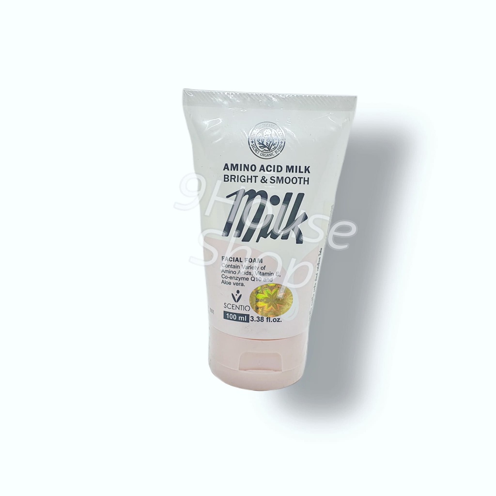 01 Sữa Rửa Mặt Sữa Bò Sáng Da Ngừa Mụn Scentio Amino Acid Milk Facial Foam