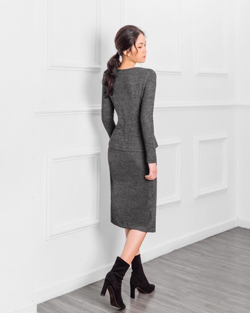 Set Wilfred Len Áo Và Váy Xẻ