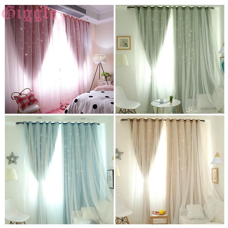Rèm 2 lớp họa tiết lấp lánh