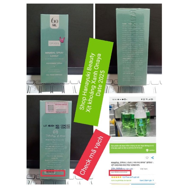 Xịt khoáng Onaya 60ml, dung dịch cúc La Mã Onaya giúp sạch, thơm, khử mùi, lưu hương
