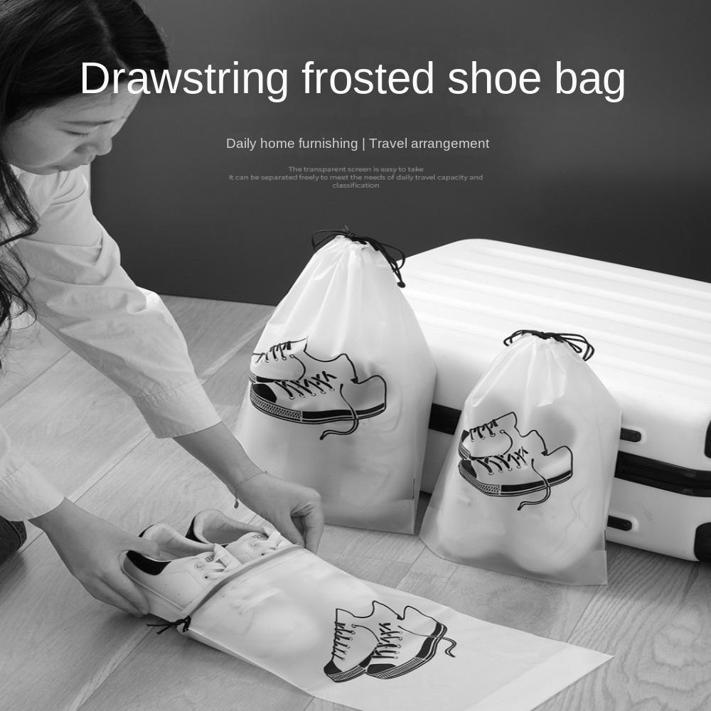 Túi Dây Rút Đựng Giày Trong Suốt Chống Bụi / Nước Tiện Dụng Mang Đi Du Lịch