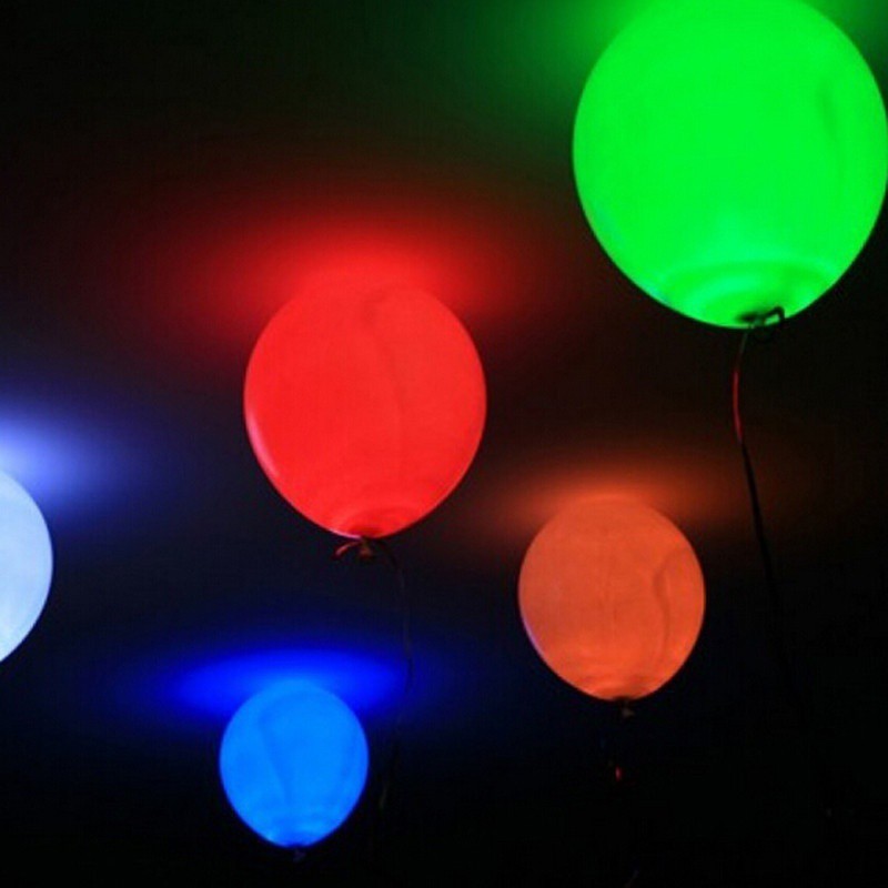 Bộ 10 bong bóng có đèn led đủ màu