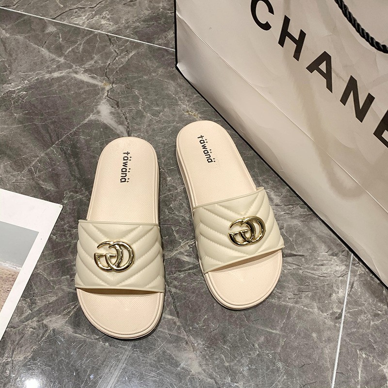 [ GIÁ HUỶ DIỆT] Dép nữ quai ngang bèo đính logo GUCCI cực đẹp dép mùa hè 2021