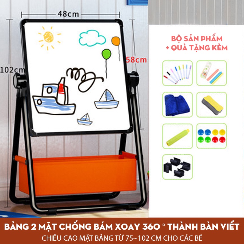 Bảng vẽ từ tính trẻ em graffiti xoá dễ dàng không bám bụi
