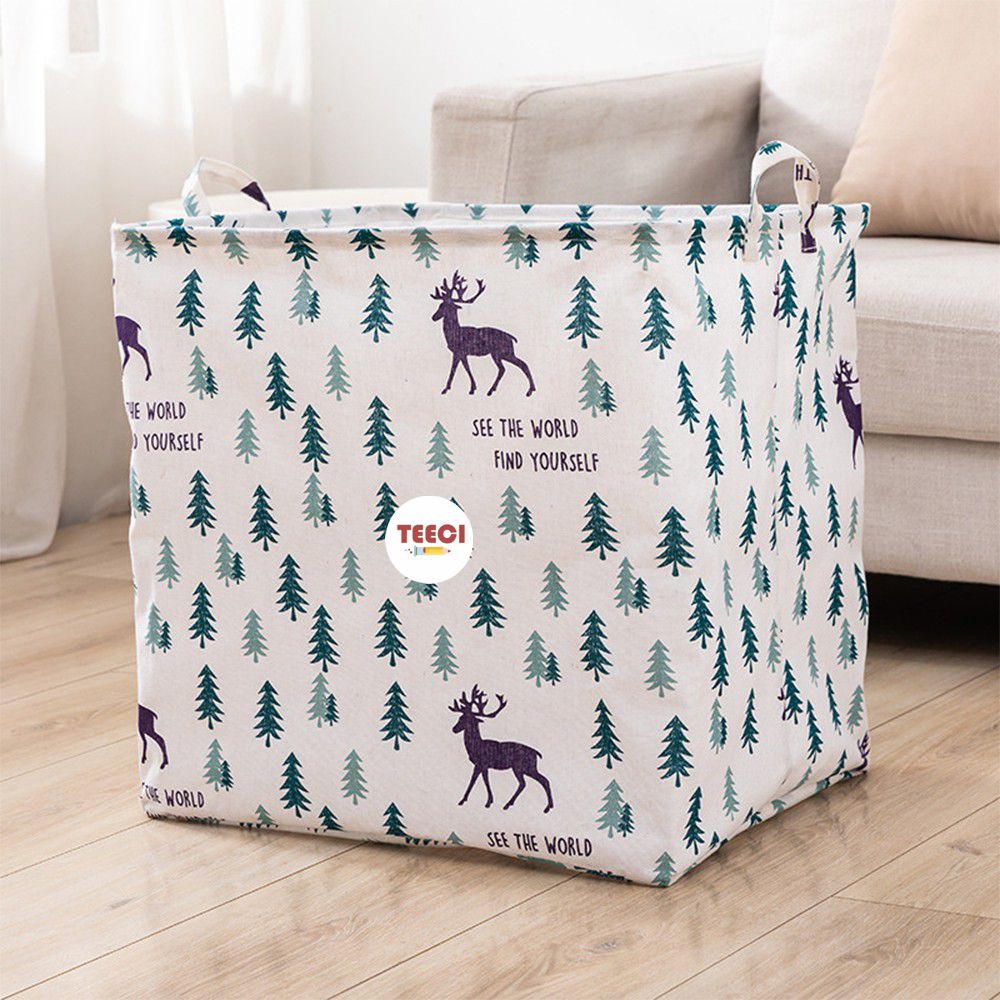 &lt;Video Review&gt; Túi Đựng Quần Áo Chăn Màn Cỡ Lớn 100L Sọt Giỏ Vải Đựng Đồ Đa Năng Gấp Gọn Chống Thấm Nước U075