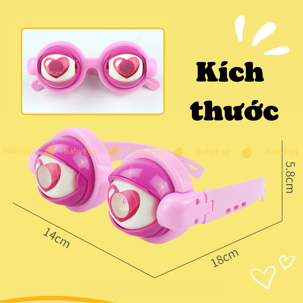 Kính mắt lồi ngộ nghĩnh chớp mắt trái tim bằng nhựa đồ chơi trẻ em cho bé hài hước cho bé trai bé gái 2 3 4 5 6 7 8 tuổi