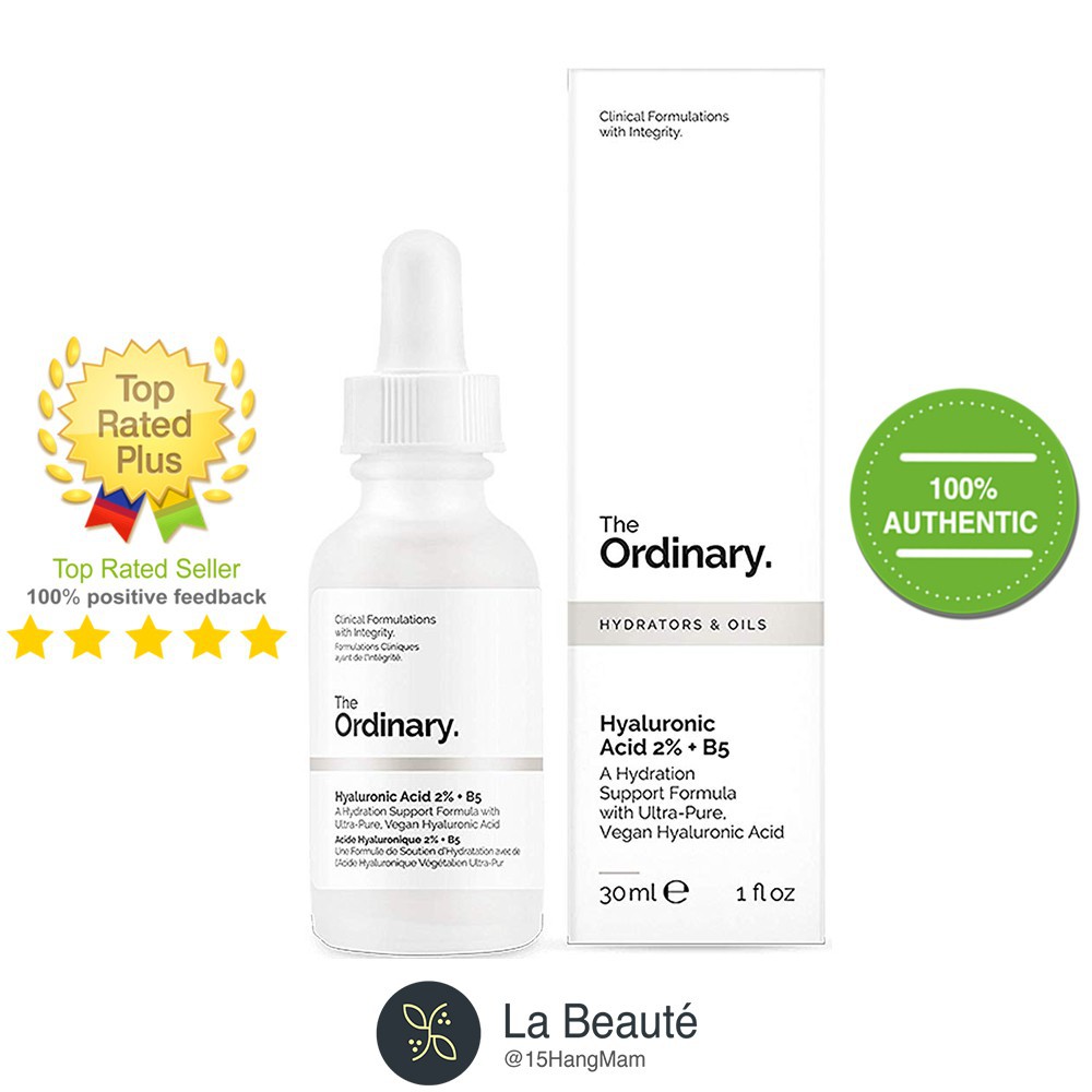 [Mã COS1904 giảm 8% đơn 300K] The Ordinary Hyaluronic Acid 2% + B5 - Serum Cấp Nước Và Phục Hồi Da 30ml | BigBuy360 - bigbuy360.vn