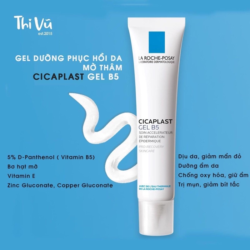 Kem dưỡng phục hồi da, làm mờ thâm Cicaplast Gel B5 La roche Posay - Thi Vũ