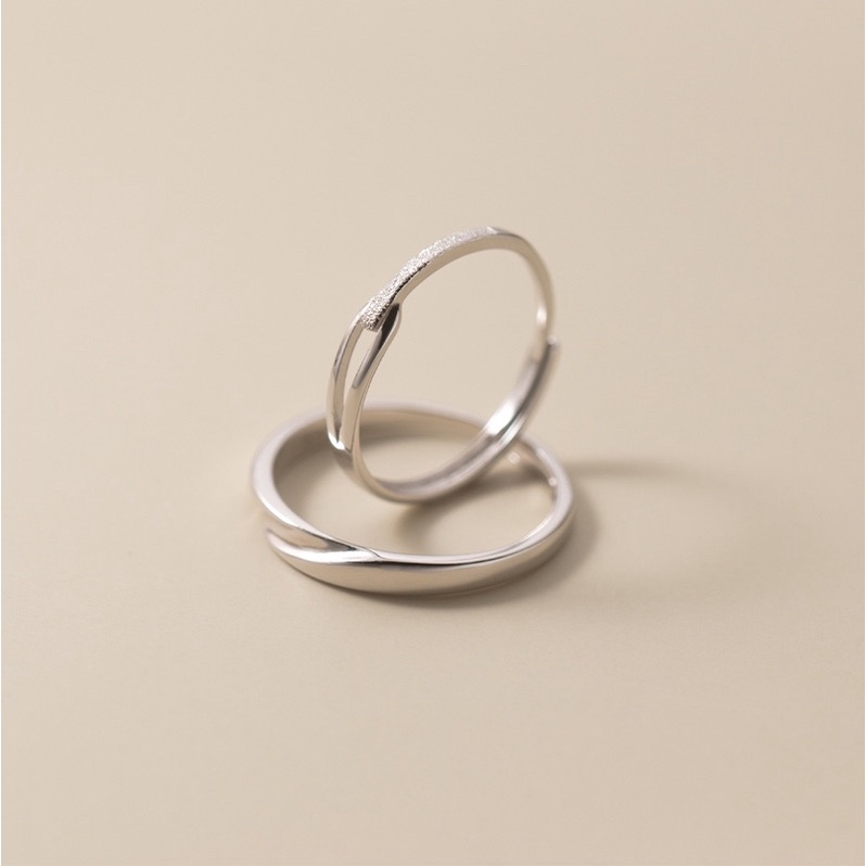 Nhẫn cặp| Nhẫn đôi tình yêu 100% bạc S925-Blackmeo