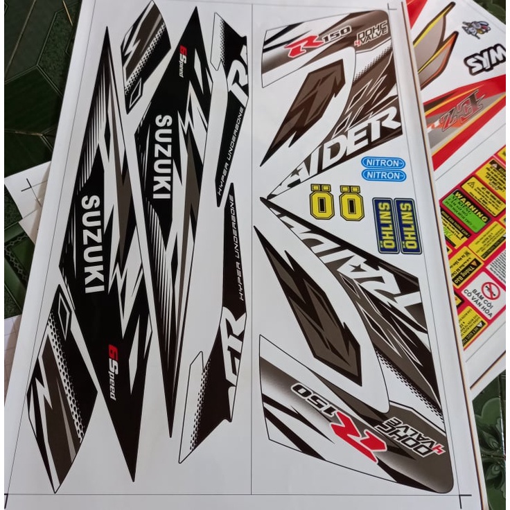 Tem rời raider R150 đen xám