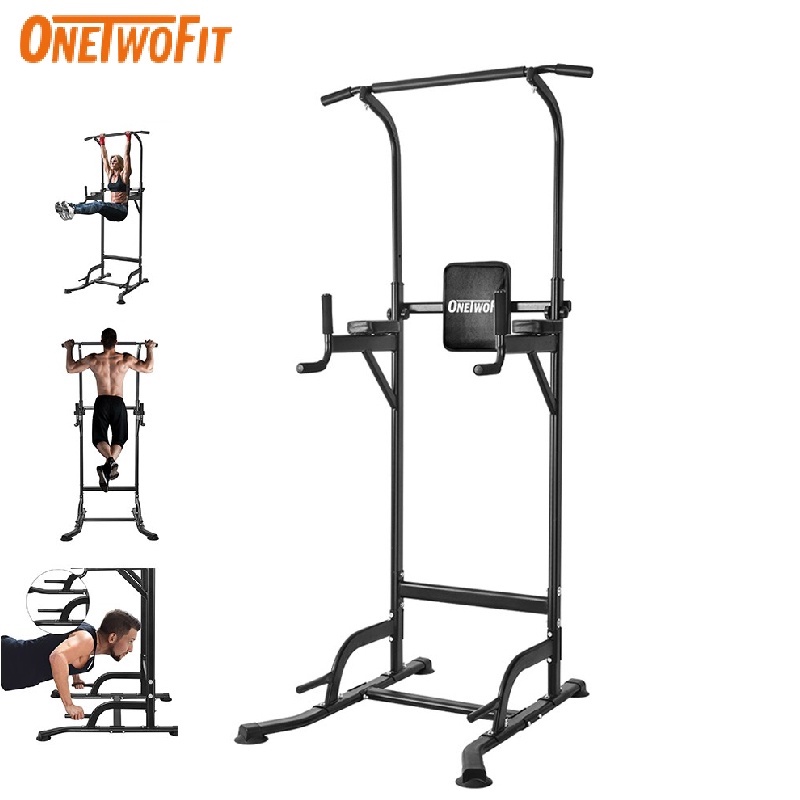 OneTwoFit Bộ xà đơn xà kép Fitness Pull up Bar Push Up-Weight OT084 có thể điều chỉnh chiều cao 120cm*91cm*(165-235)cm