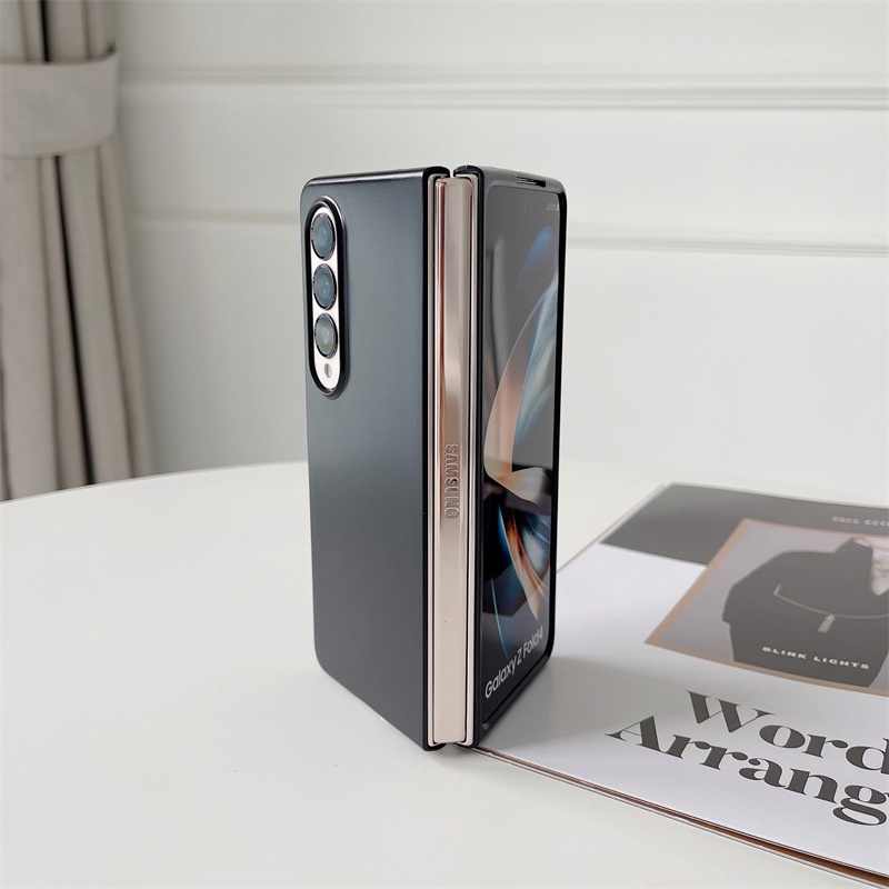 Z Ốp Điện Thoại Nhựa PC Cứng Trong Suốt Chống Sốc Gấp 4 Khúc Xoay 360 Độ Cho Samsung Galaxy Z Fold 4 F9360