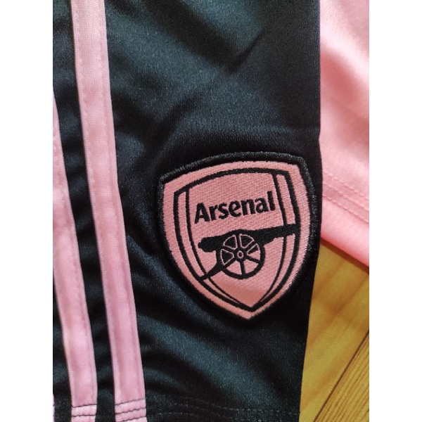 Áo đá bóng đá banh CLB Arsenal hồng trẻ em 2023