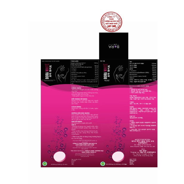 [CHÍNH HÃNG] Viên sủi trắng da mờ nám Bora White | Thế Giới Skin Care