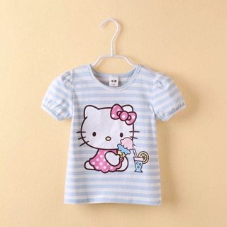 Áo thun sọc Hello Kitty