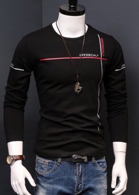 Áo thun tay dài thời trang nam sọc T