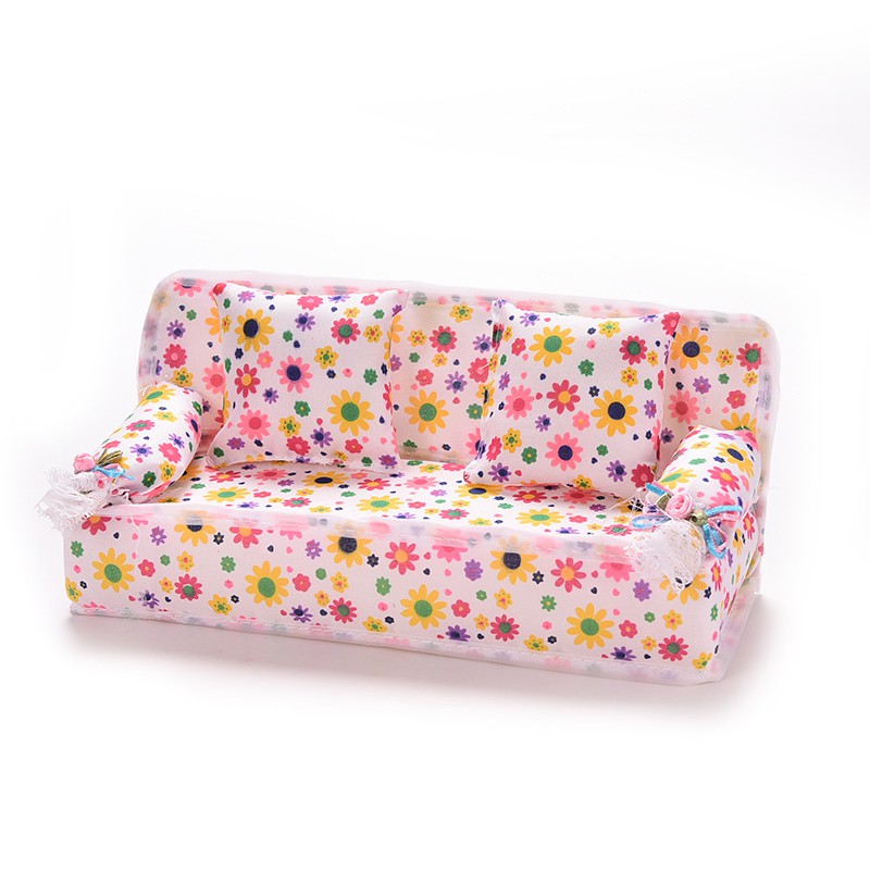 Bộ Ghế sofa 3 Mảnh Với 2 Gối Cho Búp Bê