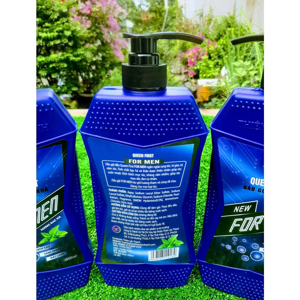 Dầu Gội Đầu Nam Hương Bạc Hà FOR MEN 650ml Sạch Gàu Mát Lạnh.