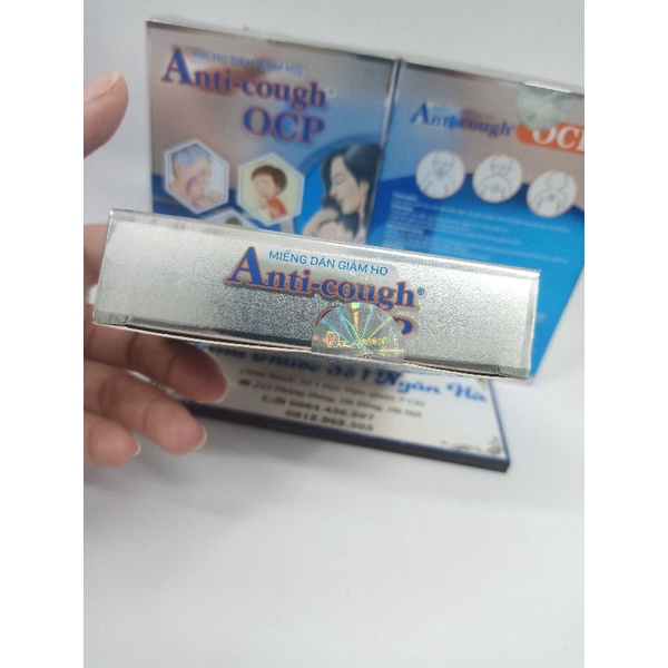 1Miếng dán giảm ho Anti-cough OCP cho người lớn và Trẻ em từ 6 tháng tuổi : giảm ho, đờm, khò khè, khó thở, nghẹt mũi