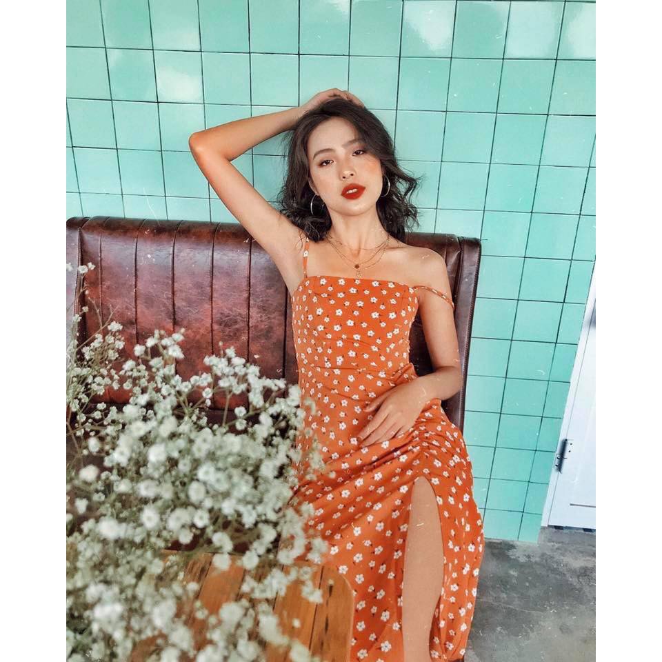 ĐẦM HOA 2s XẺ NHÚN. Hình thật chụp sàn | BigBuy360 - bigbuy360.vn