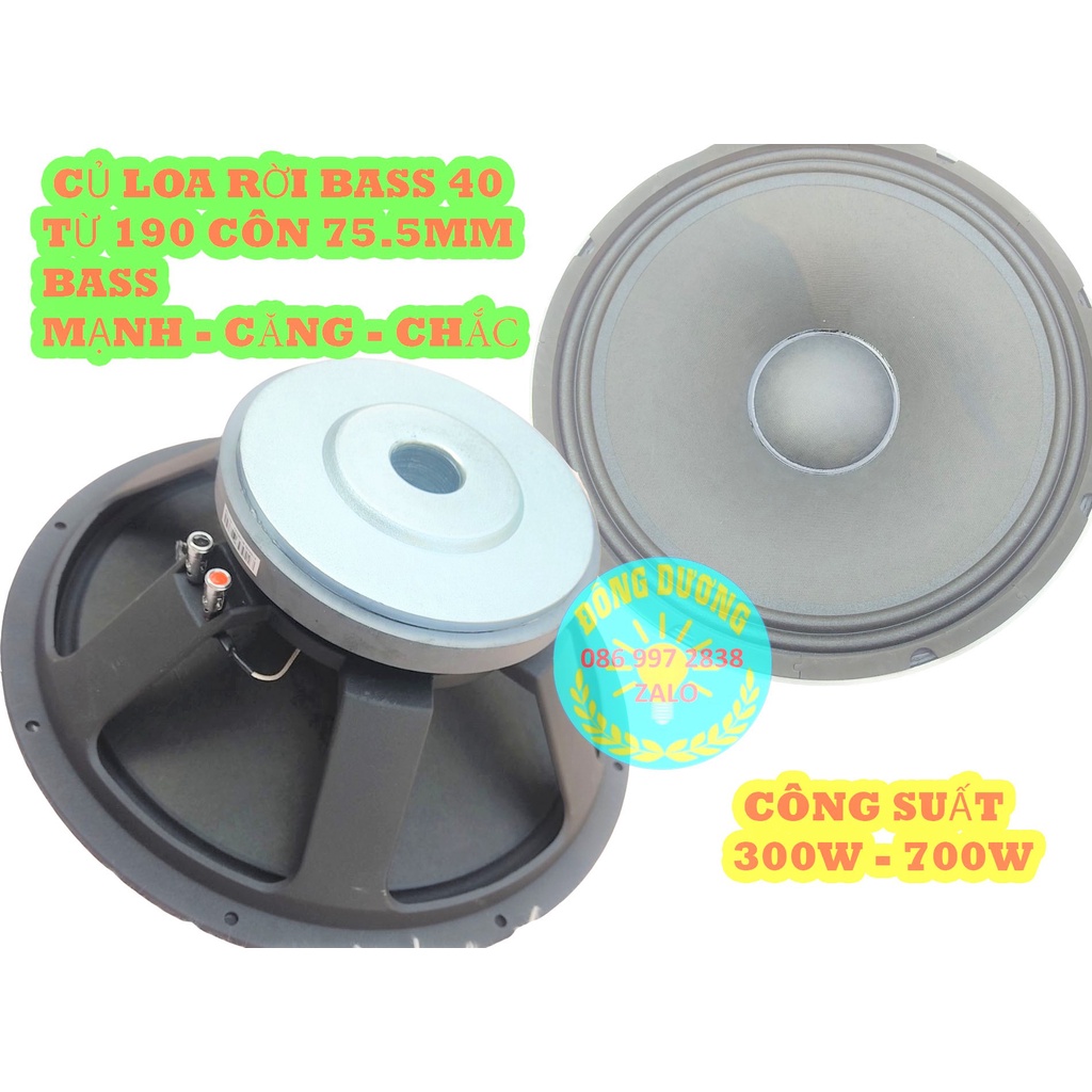 2 CỦ BASS 40 KOLODA GÂN VẢI TỪ 190 CÔN 75 - CỦ LOA 4 TẤC