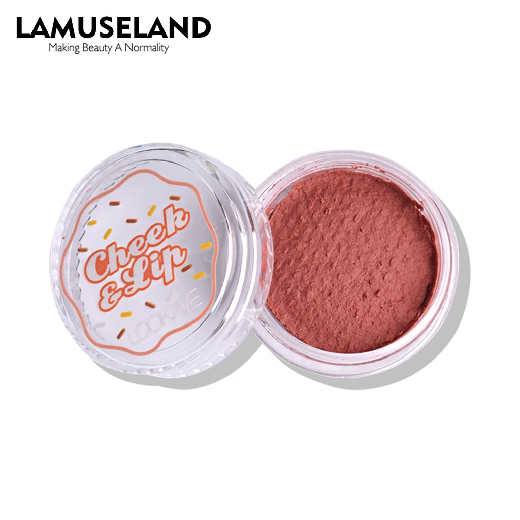 Phấn má hồng LAMUSELAND LK41B lâu trôi có thể dùng cho môi 3g vỏ hình miếng phô mai tam giác đáng yêu | BigBuy360 - bigbuy360.vn