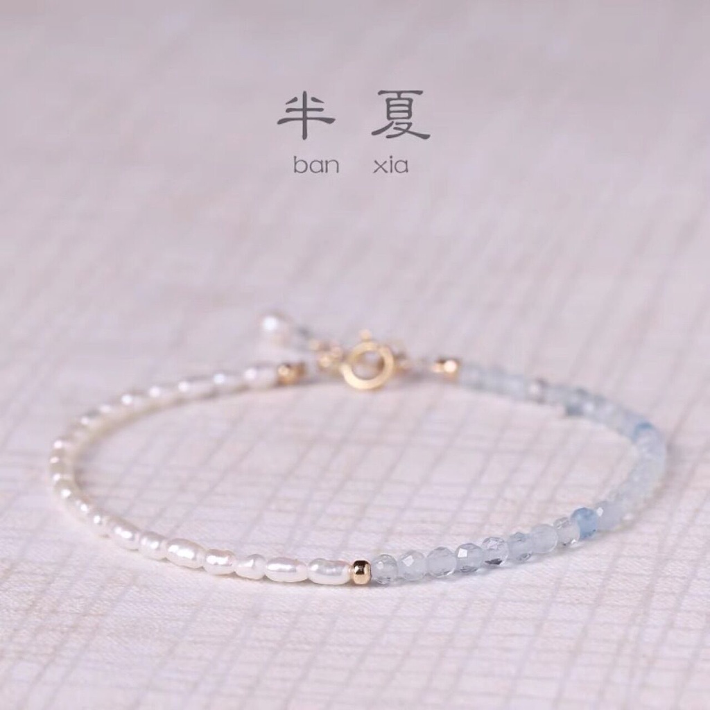 Vòng Tay Hạt Đá Tourmaline Nhỏ Cầu Vồng Siêu Nhẹ Đơn Giản Sang Trọng Dành Cho Nữ