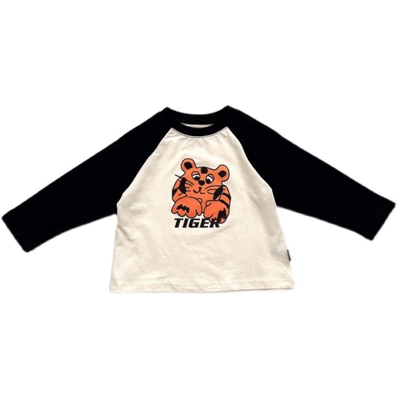 Áo Thun Tay Dài Chất Liệu Cotton In Họa Tiết Hoạt Hình Thời Trang Xuân Thu Cho Bé
