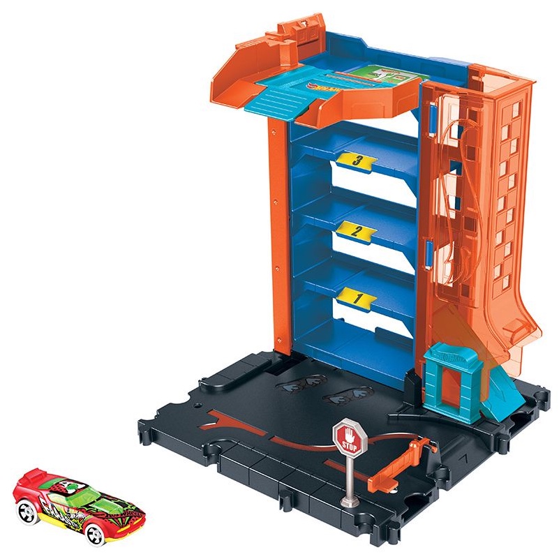 Bộ 3 Trạm Rửa Xe - Giữ Xe - Sửa Xe thương hiệu Hot Wheels City