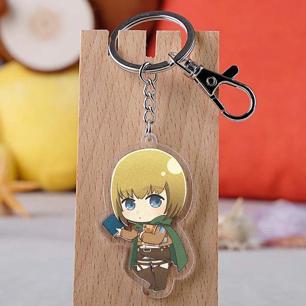 ALLGOODS Creative Attack on Titan Keychain Bag Pendant Gift Double Sided Anime Attack on Titan Car Key Holder Car Key Rings For Men Women Kid Key Rings Special Car Interior Accessories Acrylic