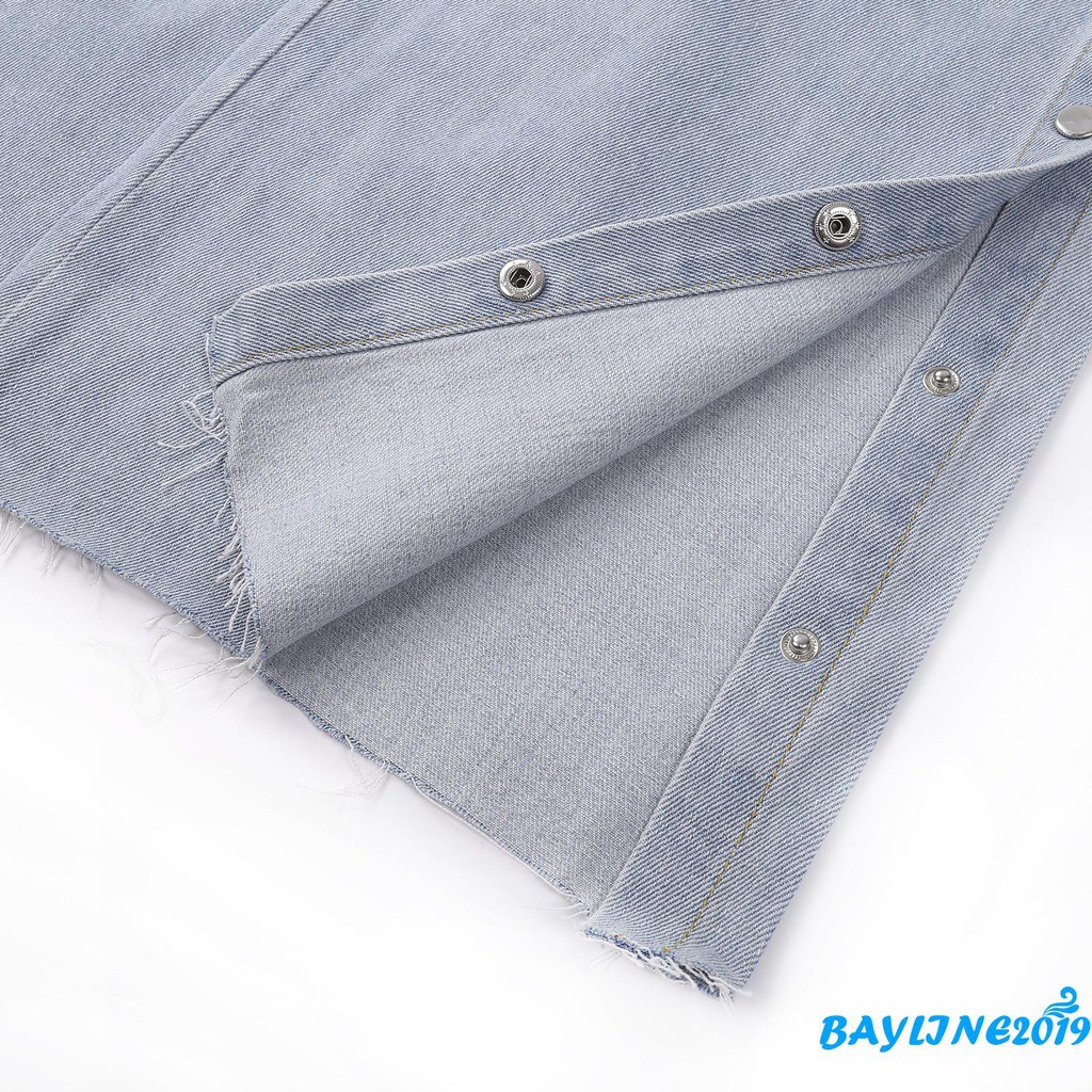 Quần Short Jeans Lưng Cao Ống Rộng Màu Sắc Trẻ Trung Cho Nữ