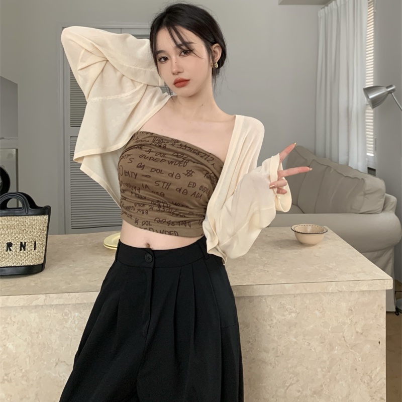 Áo Ống Không Tay In Chữ Thời Trang Mùa Hè Dành Cho Nữ