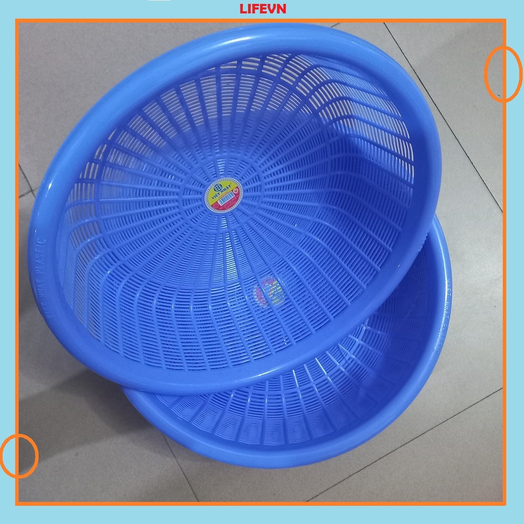 Rổ Rá Rá Nhựa Việt Nhật 2 Tấc 8 2T8 dùng Vo Gạo, Rửa Rau, Đựng Hoa Quả Rá Nhựa Vo Gạo