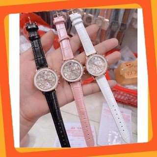 [Siêu bão 2020]  Đồng hồ SWAROVSKI nữ dây da cách điệu năng động - Versa.watch