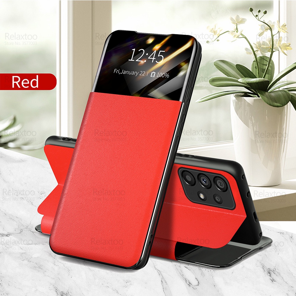 Bao Da Điện Thoại Nắp Lật Mặt Gương Thông Minh Cho Samsung Galaxy A53 5G A13 4G A73 A33 A23 2022 A 13 53