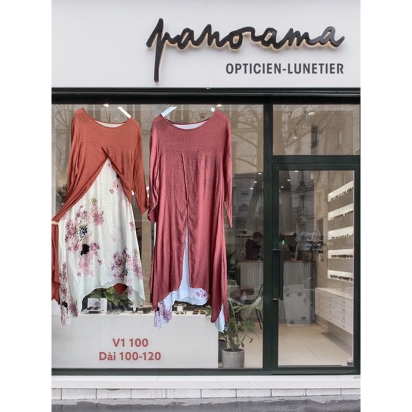 Váy hoa xô linen ren - Hàng secondhand